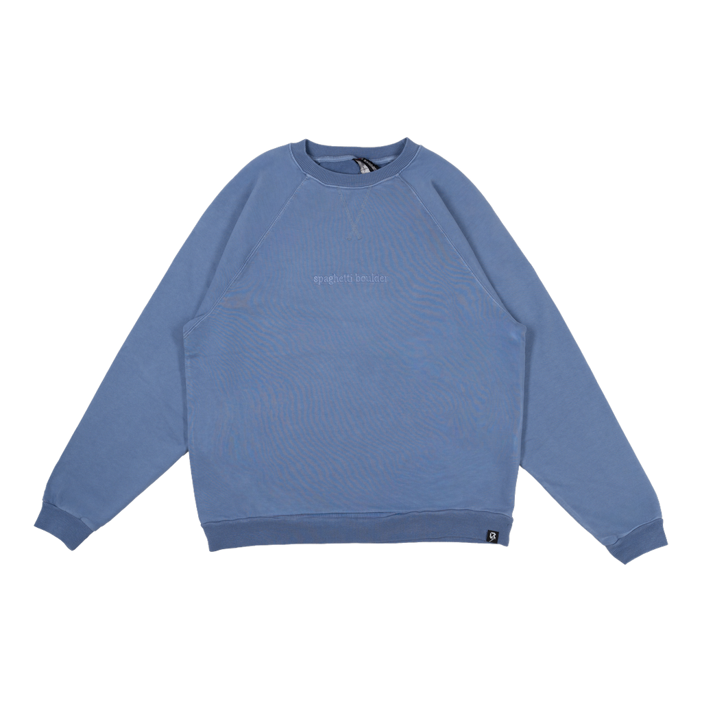 Spaghetti Boulder Font Crew Neck felpa uomo