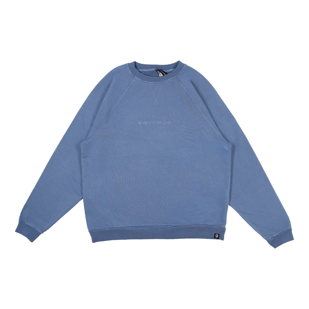 Spaghetti Boulder Font Crew Neck felpa uomo