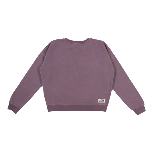 Spaghetti Boulder Font Crew Neck felpa donna